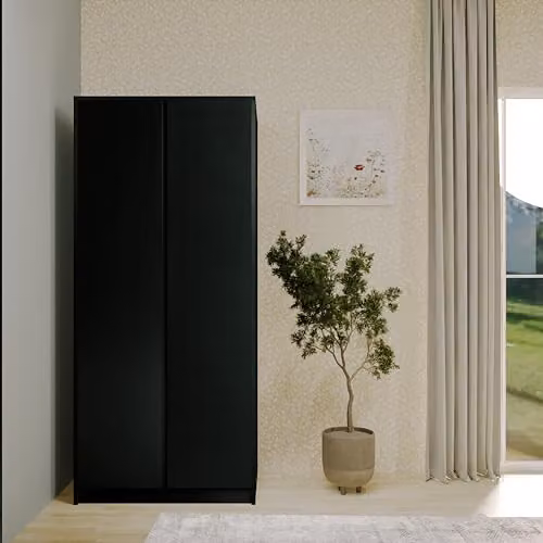 Seconique Malvern 2 Door Wardrobe in Black – 5