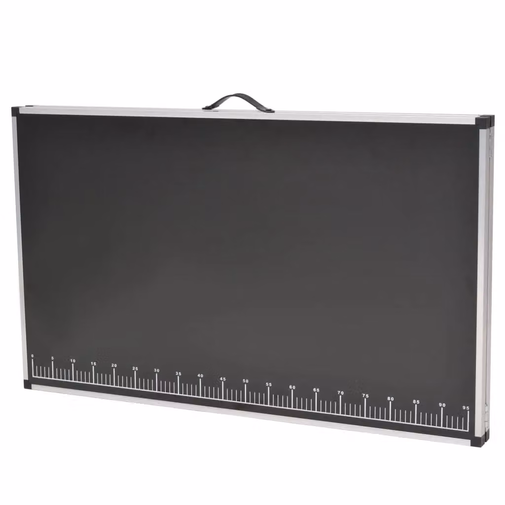 Berkfield Home Folding Pasting Table in Black and Multicolour, MDF and Metal, W/D/H: 200 x 60 x 78 cm – 2
