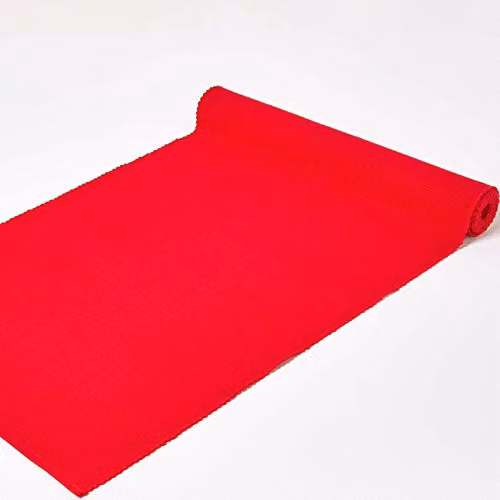 Homescapes Plain Cotton Table Runner in Red, W/D/H: 44 x 178 cm – 2