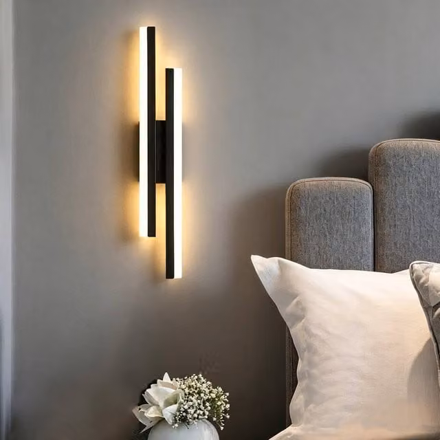 COMELY Modern LED Indoor Wall Light with Acrylic, Warm White, Black, W: 40 cm – 1