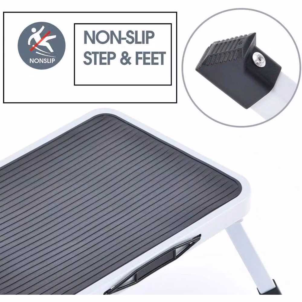 PAWNORA Grey Single Folding Step Stool for Caravan Kitchens – 2
