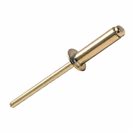 Forgefix Aluminium and Steel Rivets, Silver and Black, 100 Pack, Diameter: 4.0 mm, Length: 14.0 mm