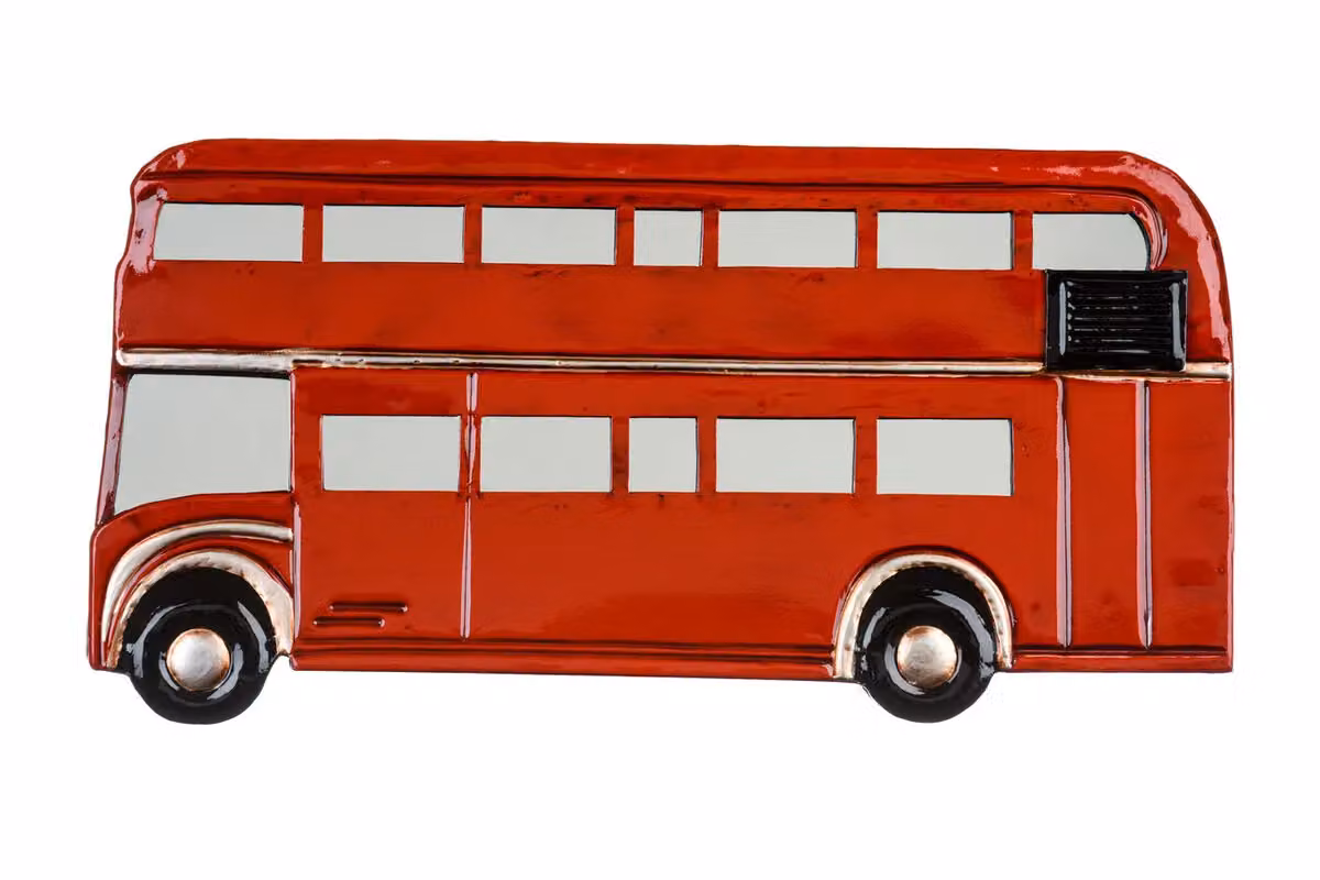 Orsina Vintage Red Bus Metal Wall Art Decor – 3
