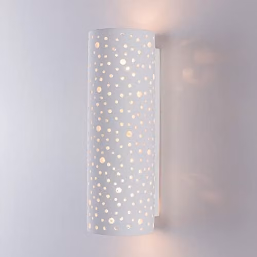 Harper Living White Ceramic Cylinder Wall Light with Up and Down Lighting – 1