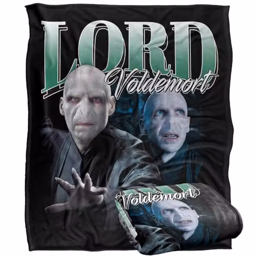 LOGOVISION Harry Potter Lord Voldemort Homage Super Soft Silky Touch Fleece Throw Blanket, Multicolour, W: 127 cm, H: 152.4 cm