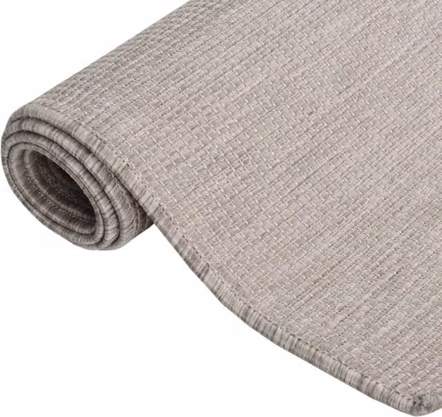 Berkfield Home Outdoor Flatweave Rug, Beige, W: 100 cm, D: 200 cm