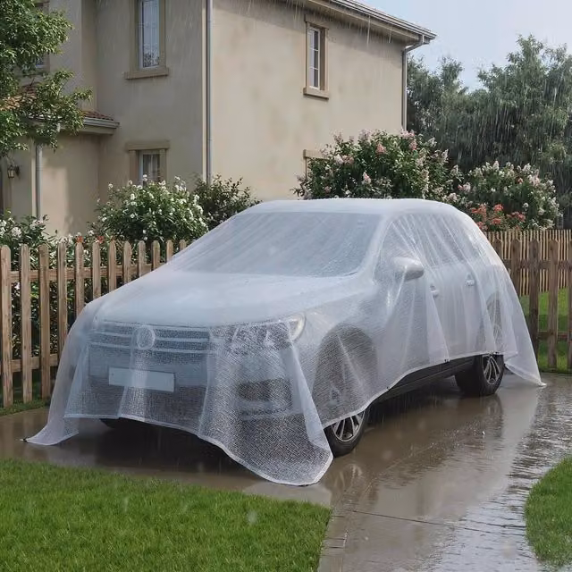 Outsunny Waterproof White PE Tarpaulin – 1