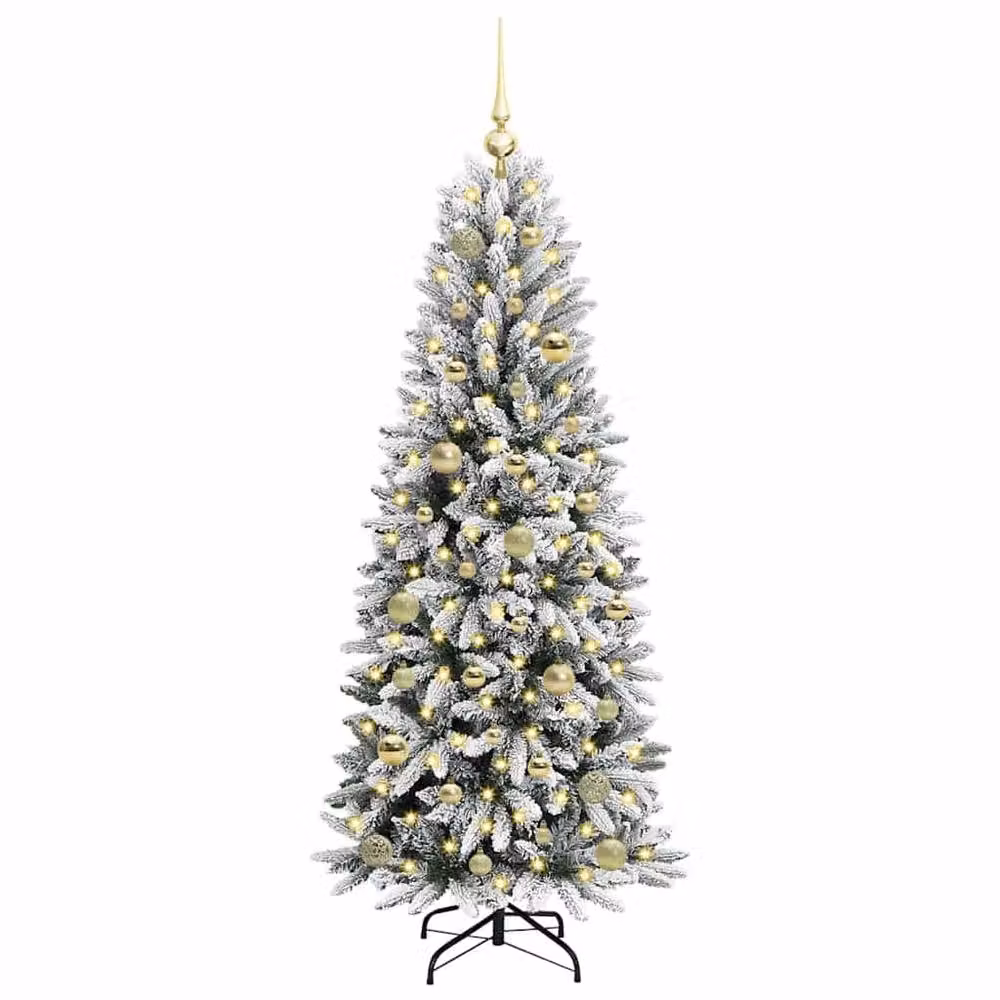Berkfield Home Artificial Green Christmas Tree with 150 White LEDs, H 150 x W 63 x D 63 cm – 3
