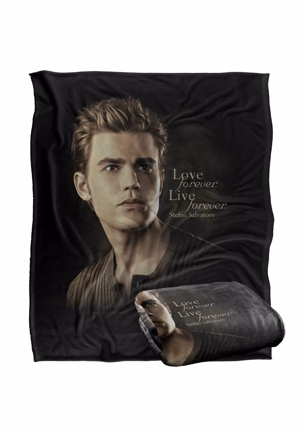 Warner Brothers Vampire Diaries Forever Silky Touch Super Soft Throw Blanket in White, W x D: 152.4 x 127.0 cm – 2