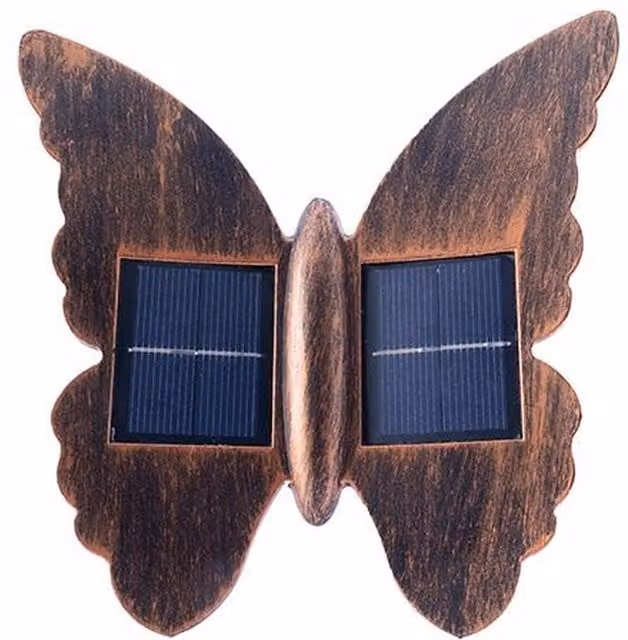 Solar Centre Copper Effect Butterfly Solar LED Garden Light in Warm White