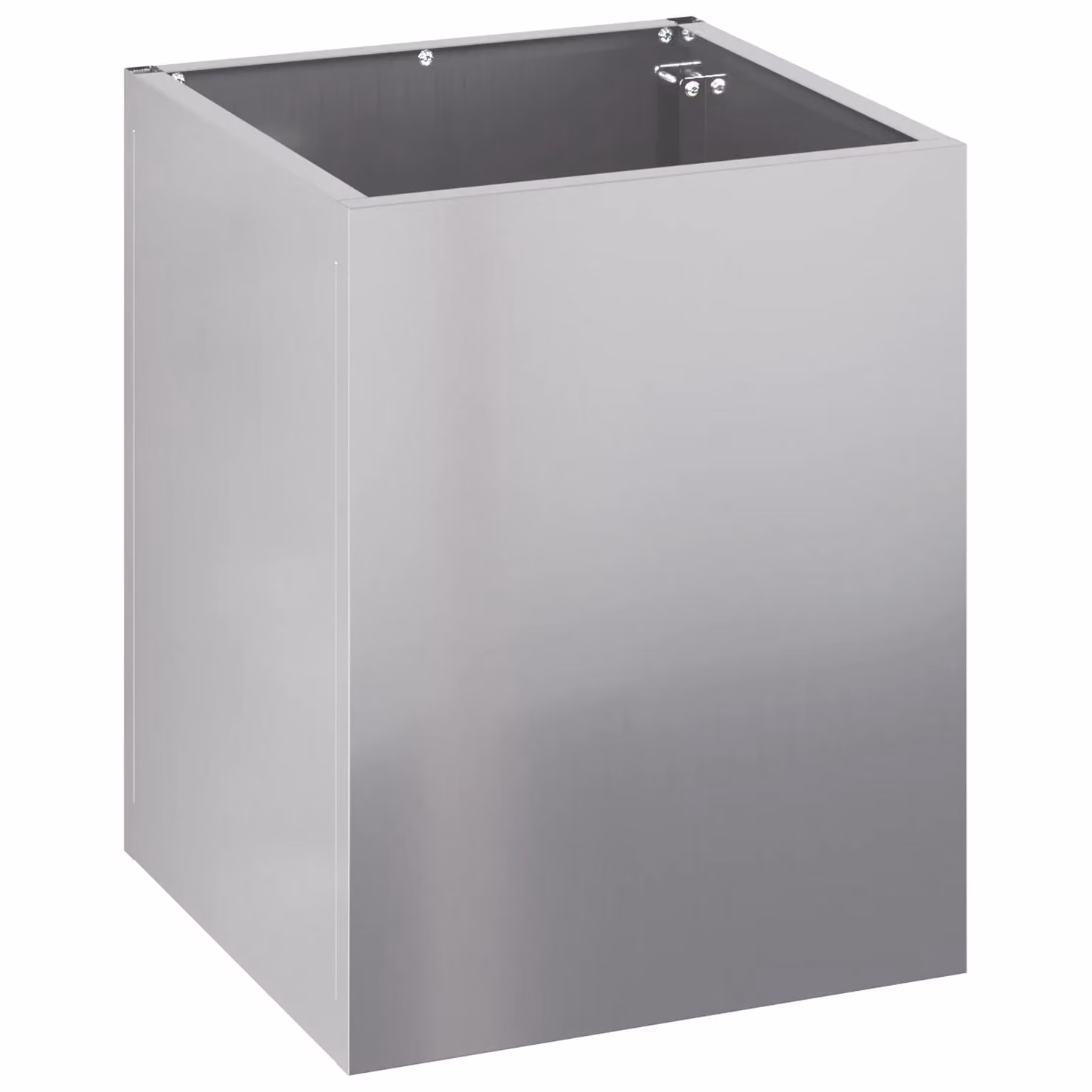 Berkfield Home Silver Galvanised Steel Garden Planter Tub W: 32.0 cm, D: 40.0 cm, H: 32.0 cm – 2