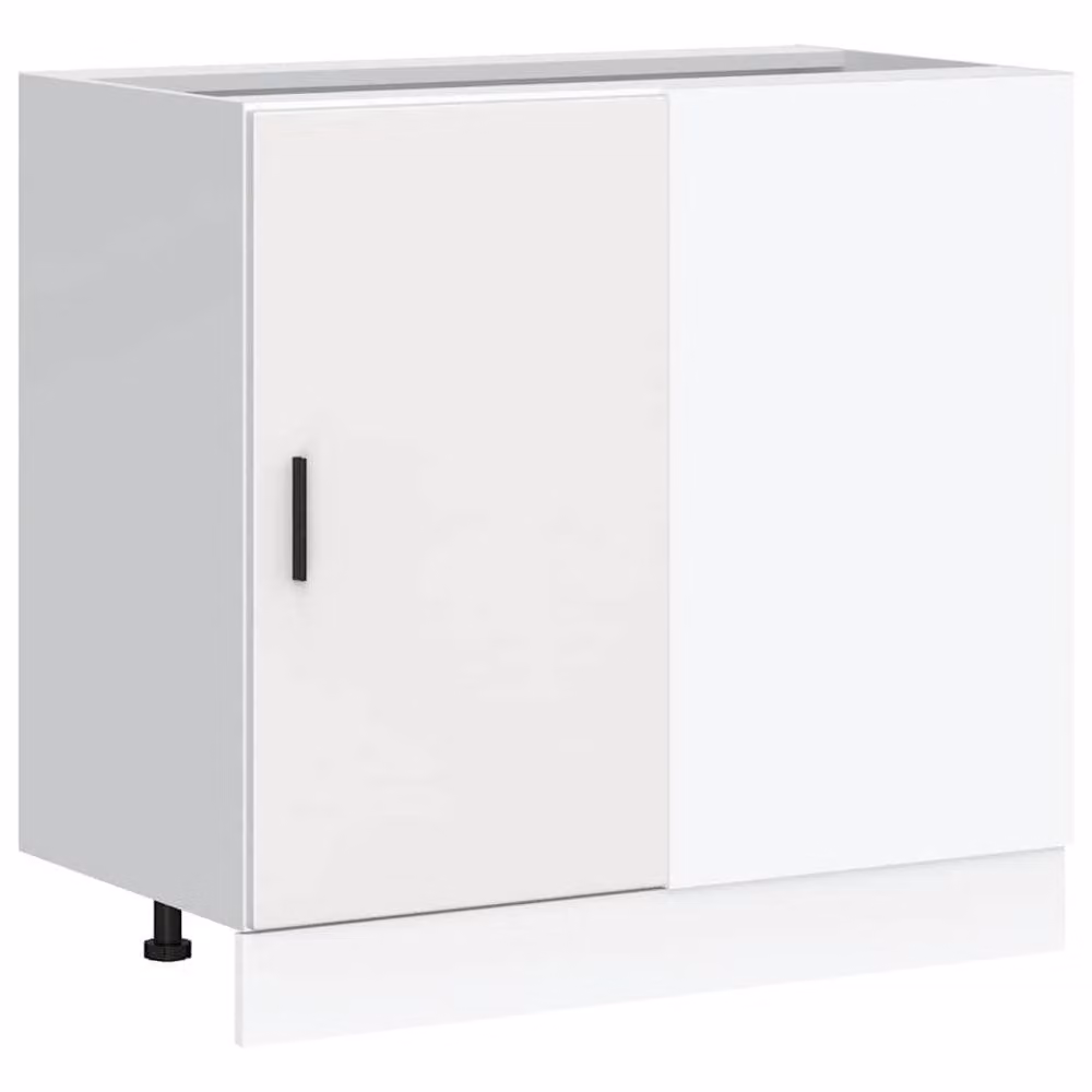 Berkfield Home White Matt MDF Freestanding Kitchen Sink Unit