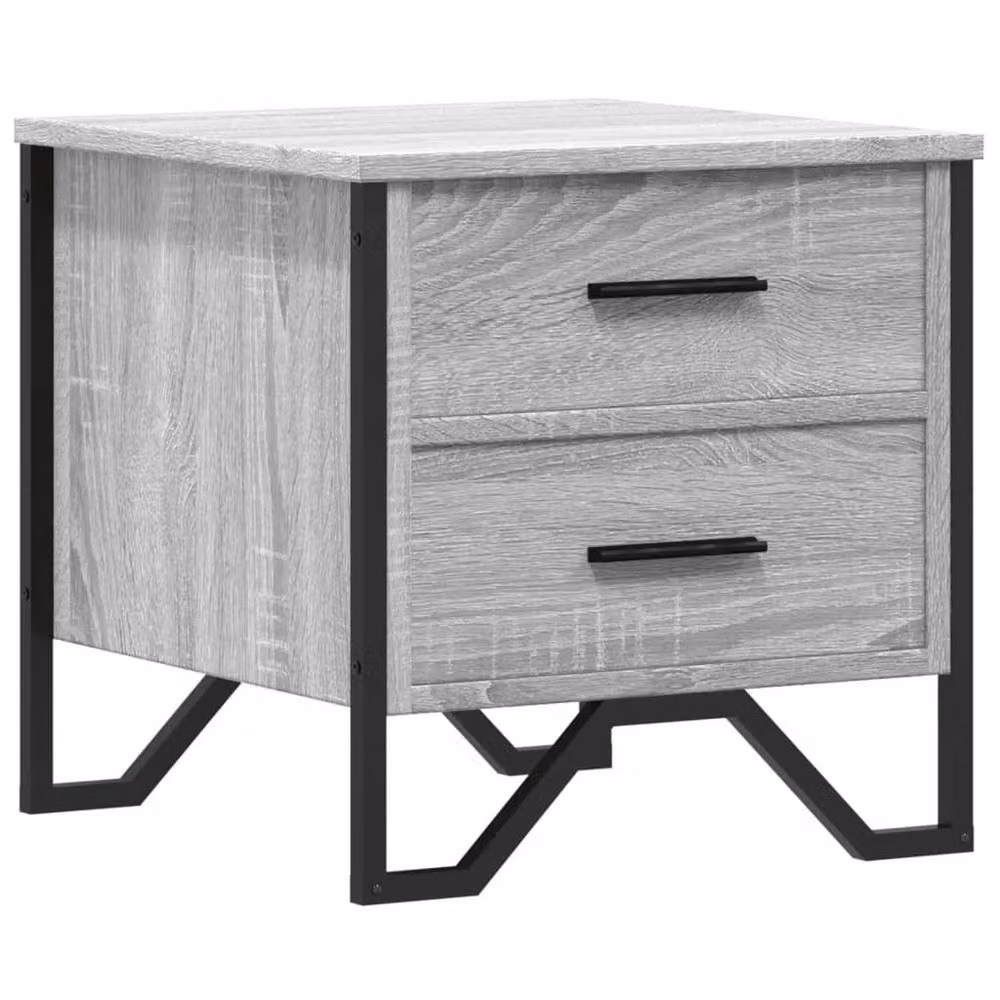 Berkfield Home Modern Bedside Cabinet in Grey Sonoma, W/D/H: 40 x 41 x 41 cm – 3