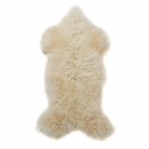 Simply Sheepskin White Genuine Sheepskin Rug, W: 100 cm, D: 90 cm, H: 60 cm