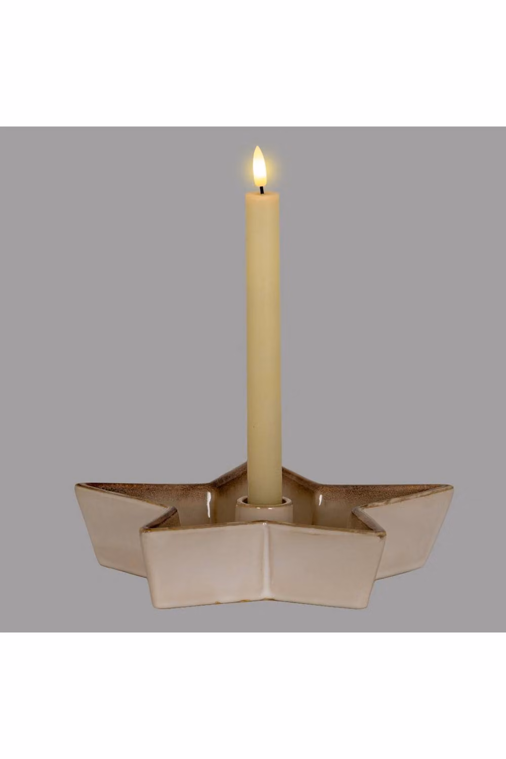 KDMD Solace Star Cement Candle Holder in White – 2