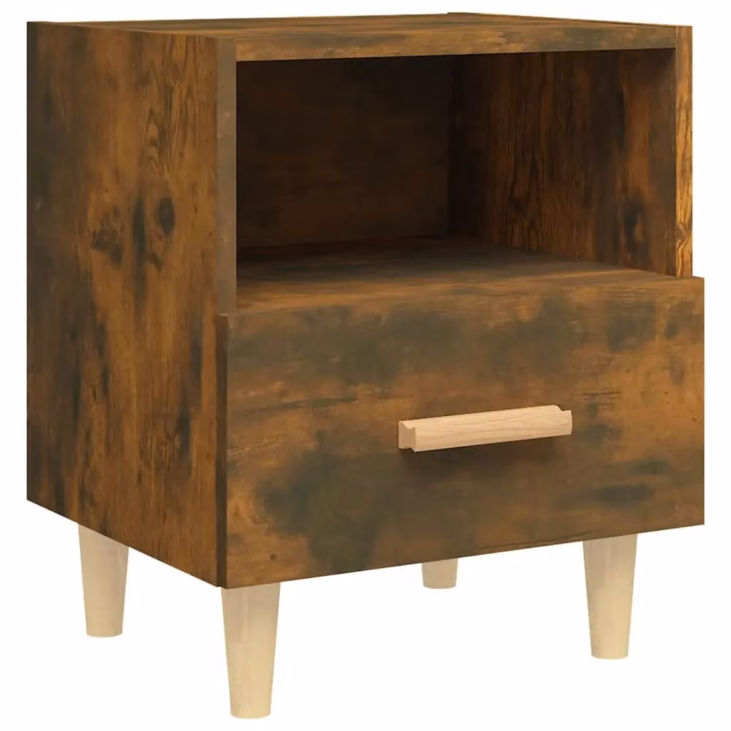 Berkfield Home Bedside Cabinet in Smoked Oak Brown, W/D/H: 40 x 35 x 47 cm – 2