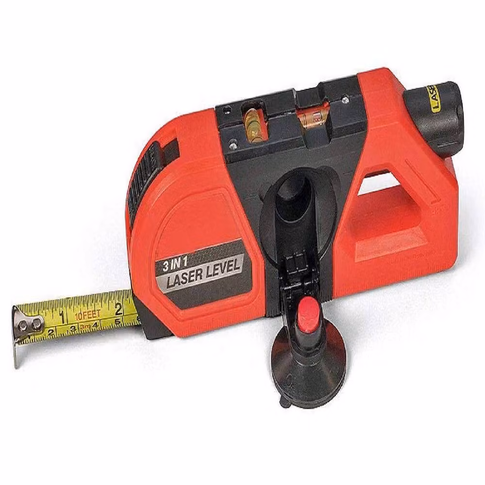 BARGAINS-GALORE 3 In 1 Laser Level Aligner with Horizontal and Vertical Cross Line and Measuring Tape in Red – 2