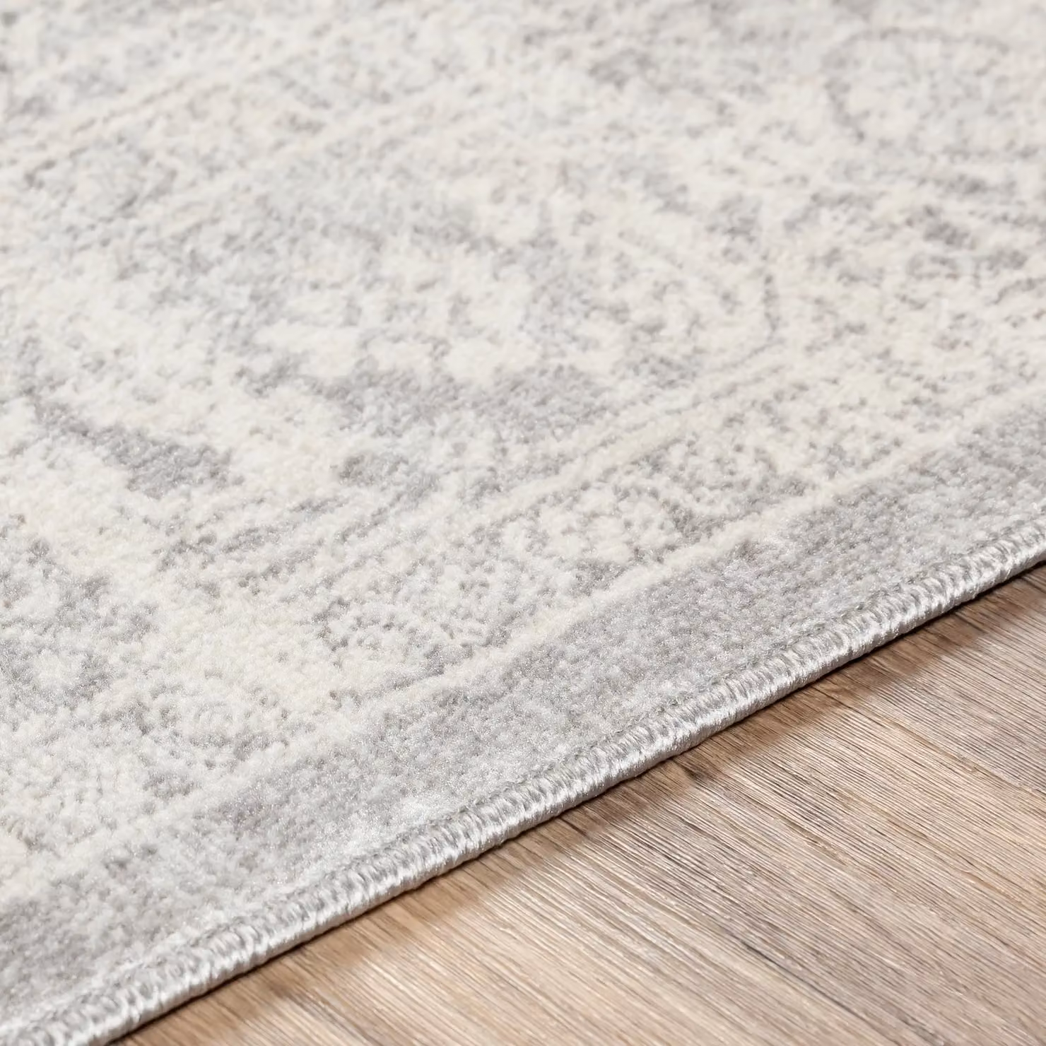 Livabliss Roma Vintage Boho Rectangular Rug in White and Grey, W: 160 cm, D: 215 cm – 2