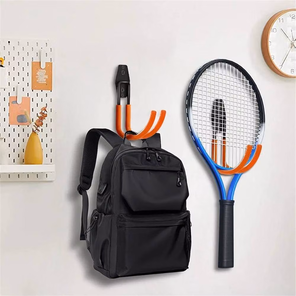 Nordara 6-Piece Heavy Duty Metal Wall Mounted Garage Storage Hooks in Orange – 3