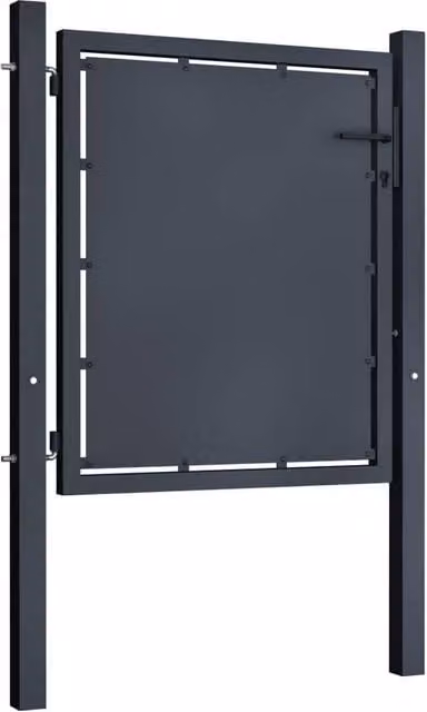 Berkfield Home Steel Swing Garden Gate in Anthracite Grey, W: 100 cm, H: 75 cm – 1