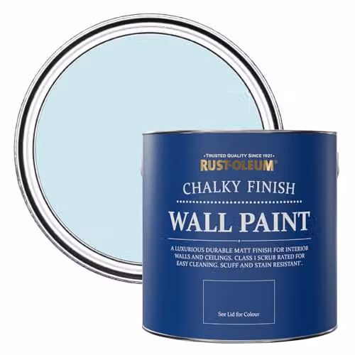 Rust-Oleum Chalky Matt Wall Paint in Duck Egg Blue, 2.5L – 1
