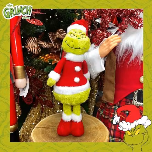 VFM e-Store Grinch Standing Christmas Decoration, Green, H 35 cm x W 16 cm x D 16 cm – 4