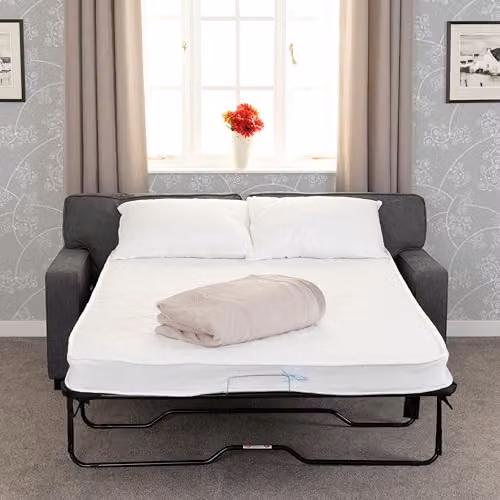 Seconique Eton Sofa Bed in Grey Fabric with Metal Frame and Pull Out Sleeping Function – 2