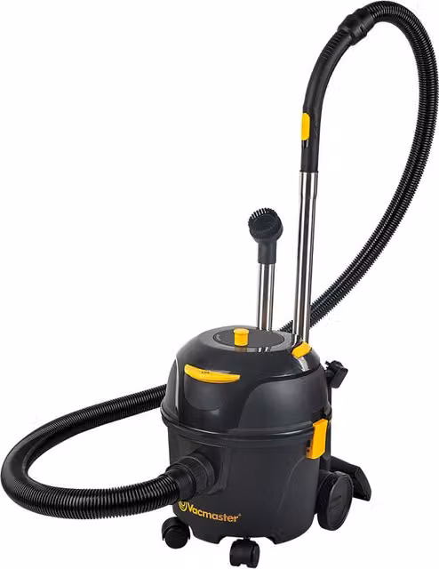 Vacmaster 8L Bagged Cylinder Vacuum Cleaner in Black with HEPA H13 and Washable Filter