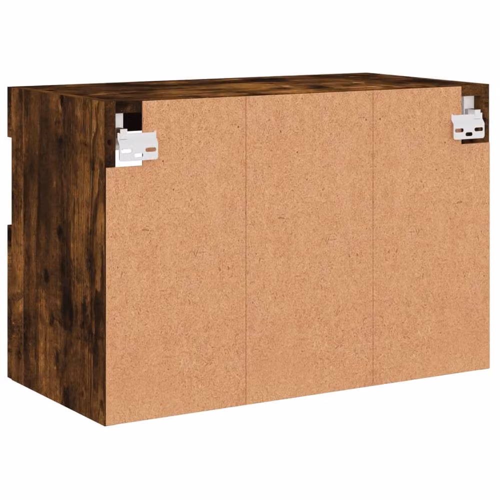 Berkfield Home TV Wall Cabinet with LED Lights in Smoked Oak Brown, W/D/H: 60 x 30 x 40 cm – 10