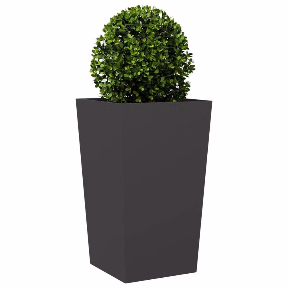 Berkfield Home Garden Steel Planter Tubs, Black, 2 Pack, W/D/H: 45 x 45 x 75 cm – 3