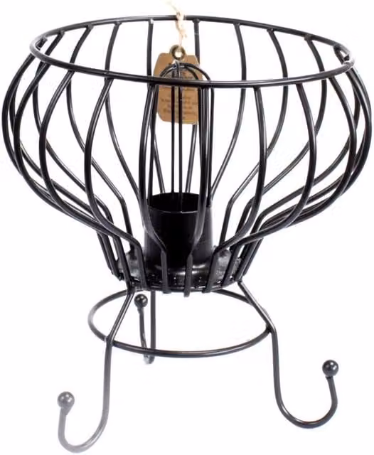 KDMD Himalayan Salt Rock Brazier Lamp in Black with Included Bulb