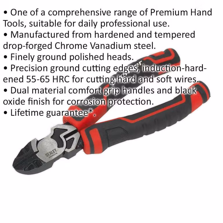Loops High Leverage Side Cutters in Black and Multicolour, 160mm Chrome Vanadium Steel
