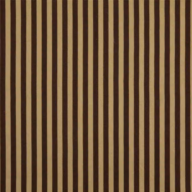 Homescapes Pure Cotton Thin Stripe Fabric in Brown and Beige, Width: 150 cm