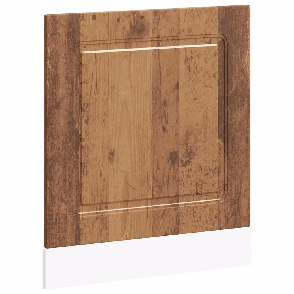 Berkfield Home Kalmar Dishwasher Panel in Old Wood Brown, W/D/H: 60 x 1.5 x 67 cm – 2