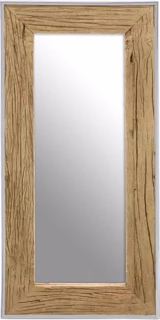 Fifty Five South Marseille Champagne Oval Border Wall Mirror in Silver