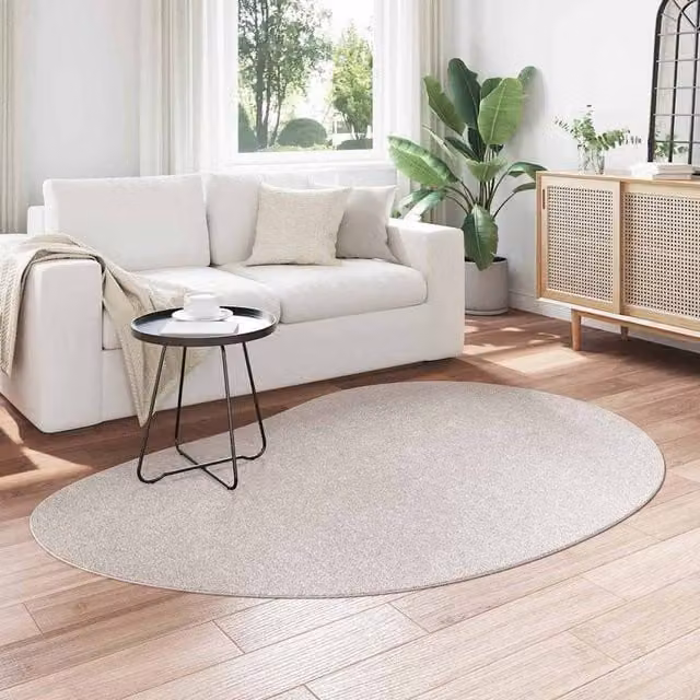 Berkfield Home Modern Non-Slip Area Rug in Beige, W/D: 140 x 200 cm