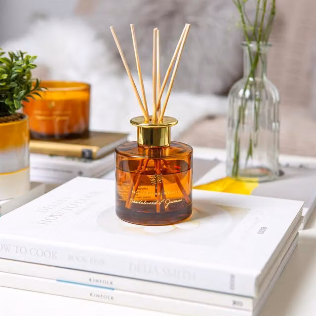 Nicola Spring Mediterranean 200ml Reed Diffuser with Fruity, Floral and Woody Notes in Orange
