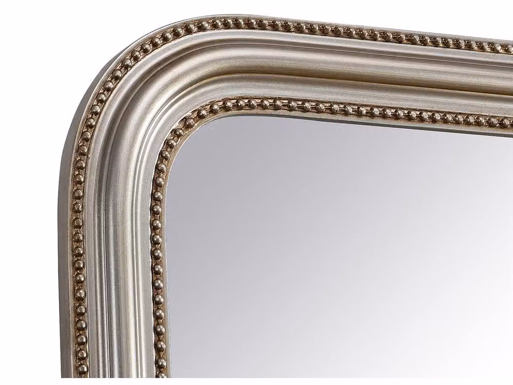 Vente-unique Vintage-Style Paulownia Wood Frame Mirror in Silver, W: 80 cm, H: 110 cm – 2