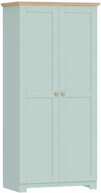 Nordara Wooden Storage Cabinet Cupboard with 4 Shelves in Light Green, W: 70 cm, H: 75 cm – 1