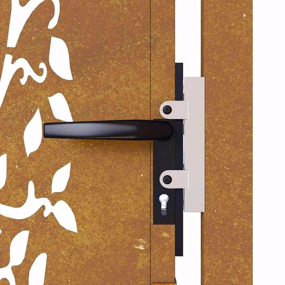 Berkfield Home Beautiful Garden Gate with Tree Design in Brown Corten Steel, W: 105 cm, H: 205 cm – 4