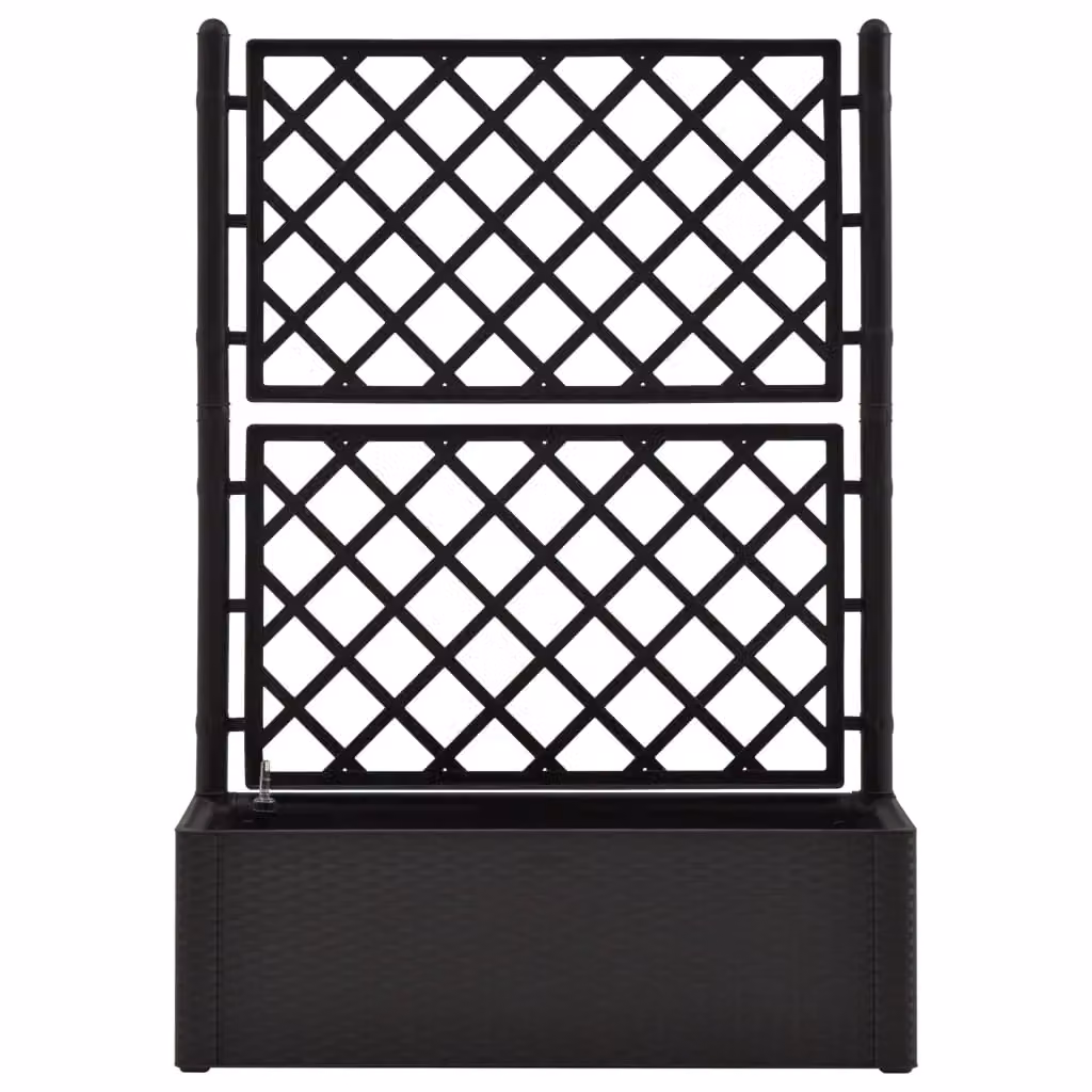 Berkfield Home Garden Raised Bed with Trellis and Self-Watering System in Anthracite Black – 3