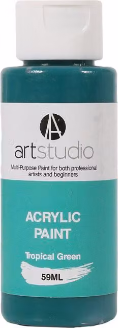 Art Studio Professional Acrylic Paint in Tropical Green, 9.7 cm