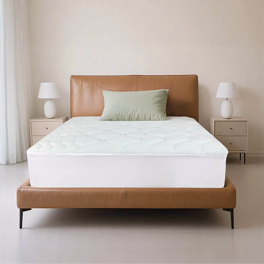 Lavio White Memory Foam Pillowtop Mattress Topper Protector for Small Double Beds – 2
