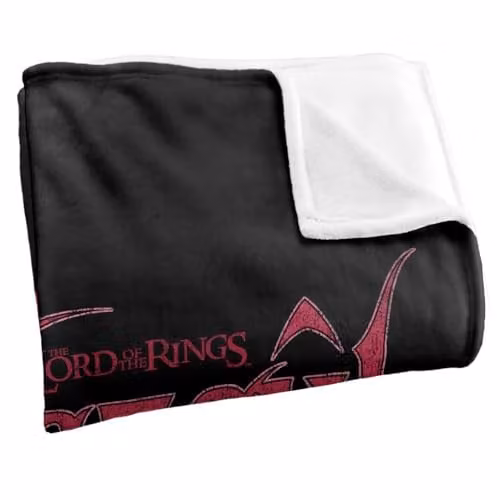 Warner Bros. Lord of the Rings Nazgul Ringwraith Silhouette Super Soft Fleece Throw Blanket, W/D/H: 91 x 147 cm, Black and Multicolour – 2
