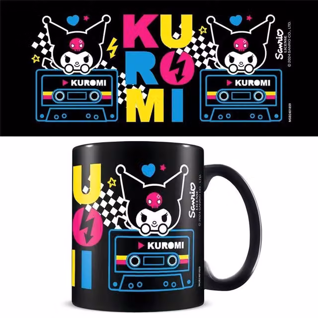 Sanrio Kuromi Punk Vibes Ceramic Mug in Black – 1