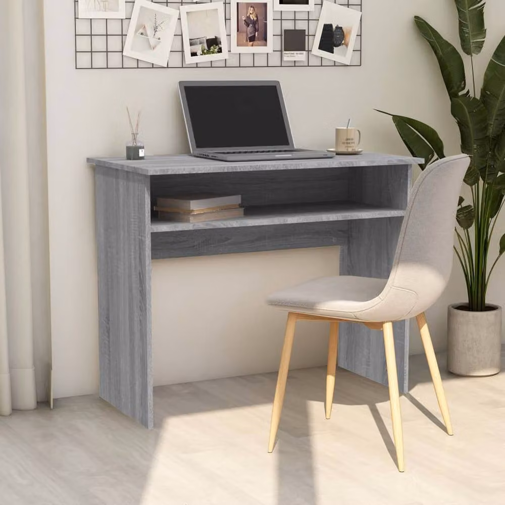 Berkfield Home Modern Writing Desk in Grey Sonoma, W/D/H: 90 x 50 x 74 cm – 2
