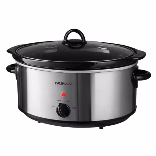 Daewoo 6.5L Stainless Steel Slow Cooker in Silver – 7