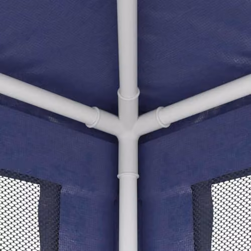 vidaXL Party Tent in Blue with 4 Mesh Sidewalls, W: 200 cm, D: 200 cm, H: 240 cm – 3