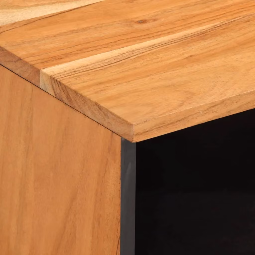 Berkfield Home Acacia Wood Bedside Cabinet in Brown, W/D/H: 40 x 33 x 46 cm – 5
