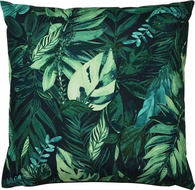 Tropical Jungle Outdoor Cushion Cover in Green, Pink and Blue